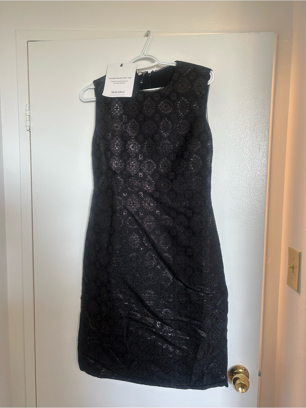 Prada Black Brocade Mini Dress